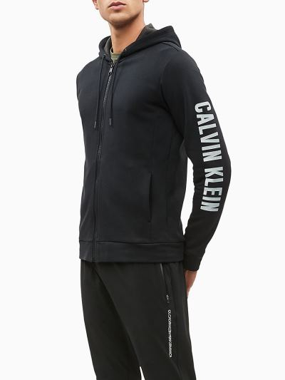 Calvin Klein Ruhák HU460491 | Calvin Klein Zip Up Férfi Kapucnis Pulóver Fekete